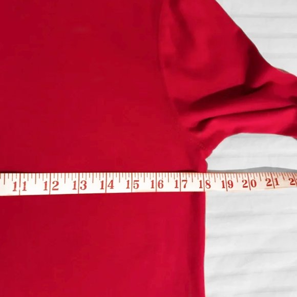 Lands' End - Lightweight Fitted Long Sleeve Turtleneck, Rich Red - Picture 10 of 13
